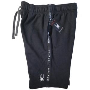 Spyder Men's Shorts Black Medium Sweatshorts Athletic Cotton Poly New MSRP$45